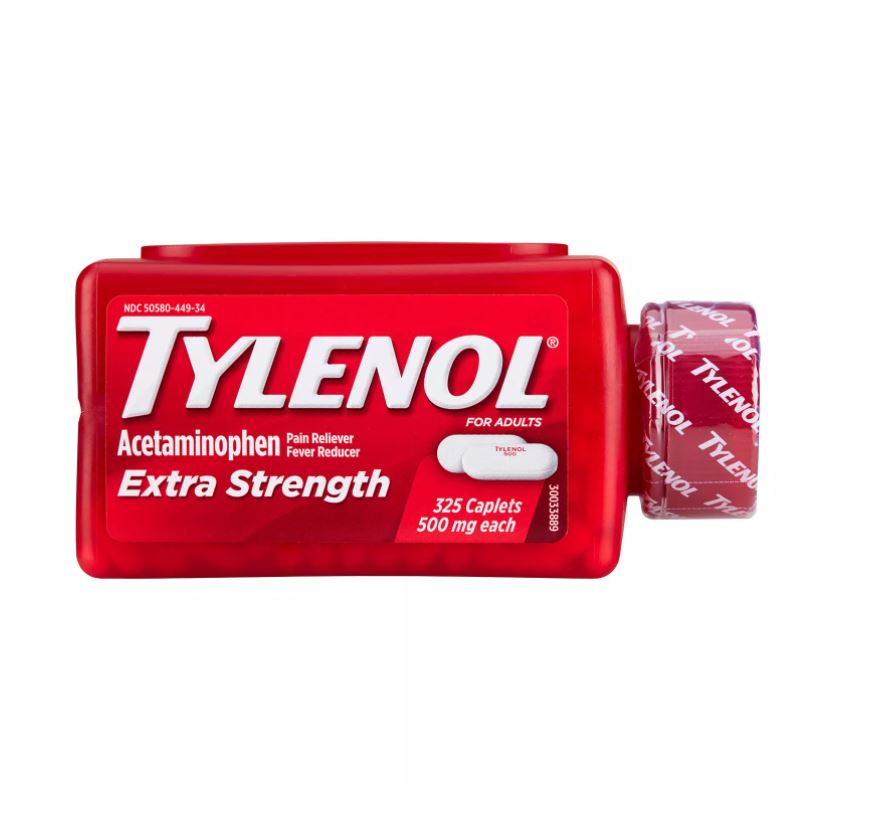 Tylenol extra strength cápsulas 500mg 325ct