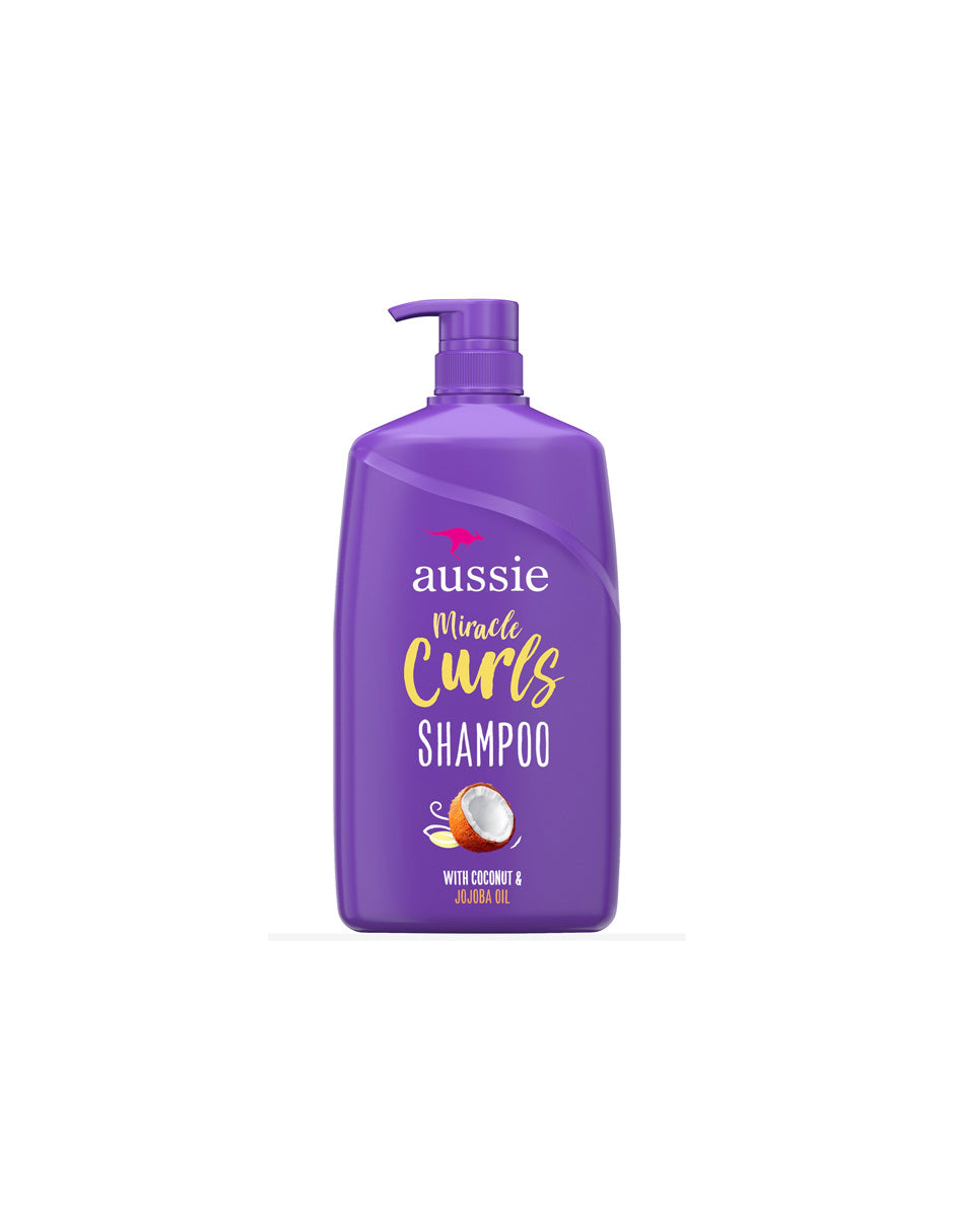 Aussie Miracle Curls Champú con aceite de coco y jojoba, sin parabenos 778ml