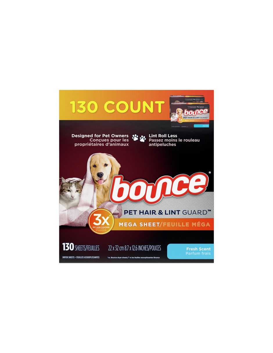 Bounce Toallas de secado para pelo de mascotas en la ropa 130 piezas