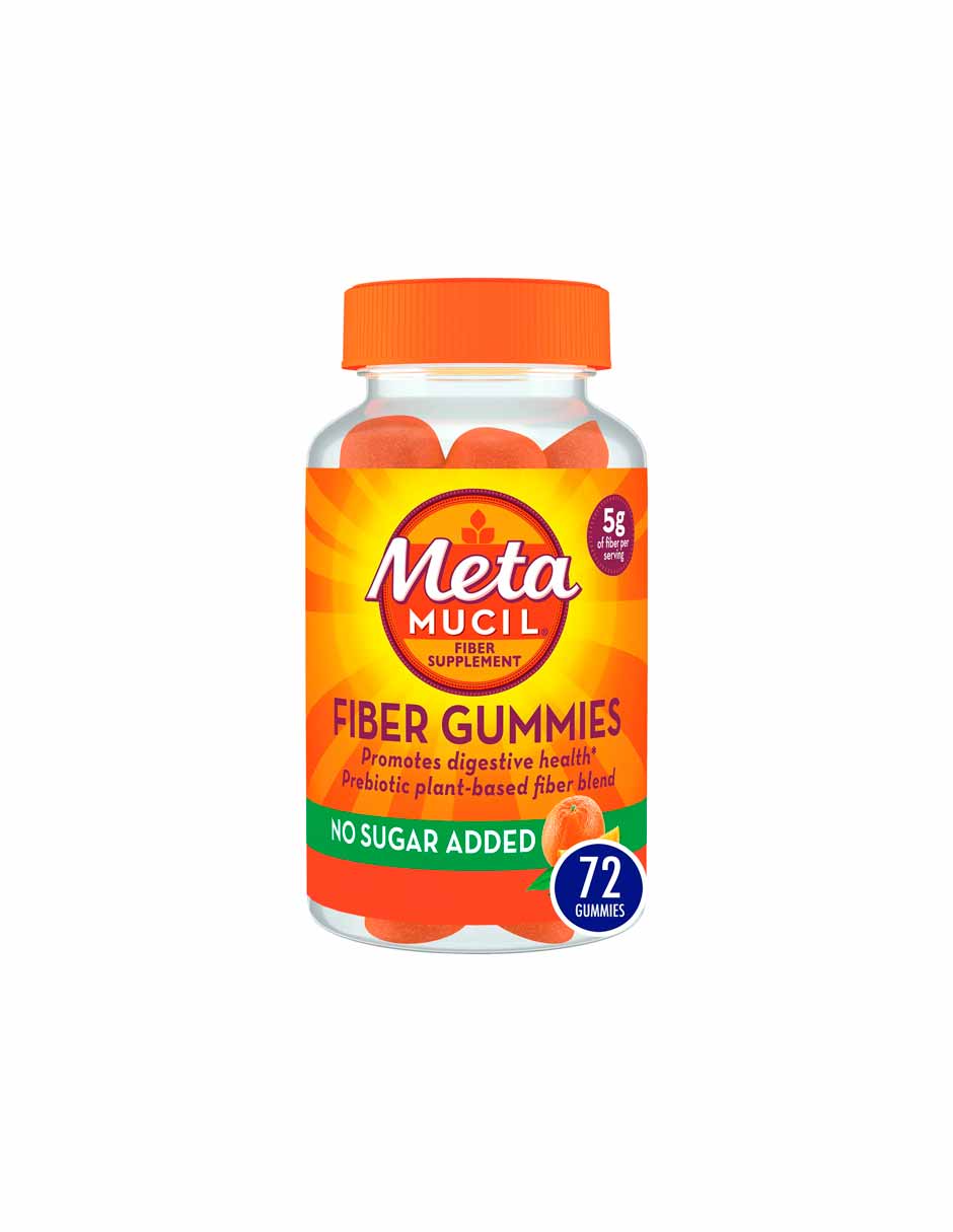 Gomitas de fibra Metamucil, sabor a naranja, 72 unidades