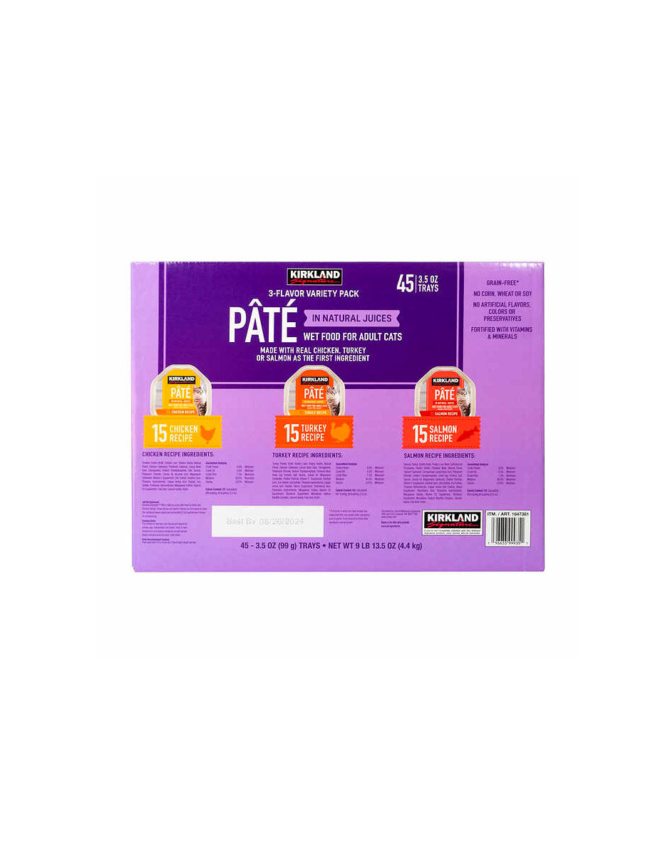 Kirkland Alimento para gatos en paté 3.5 oz, 45 unidades
