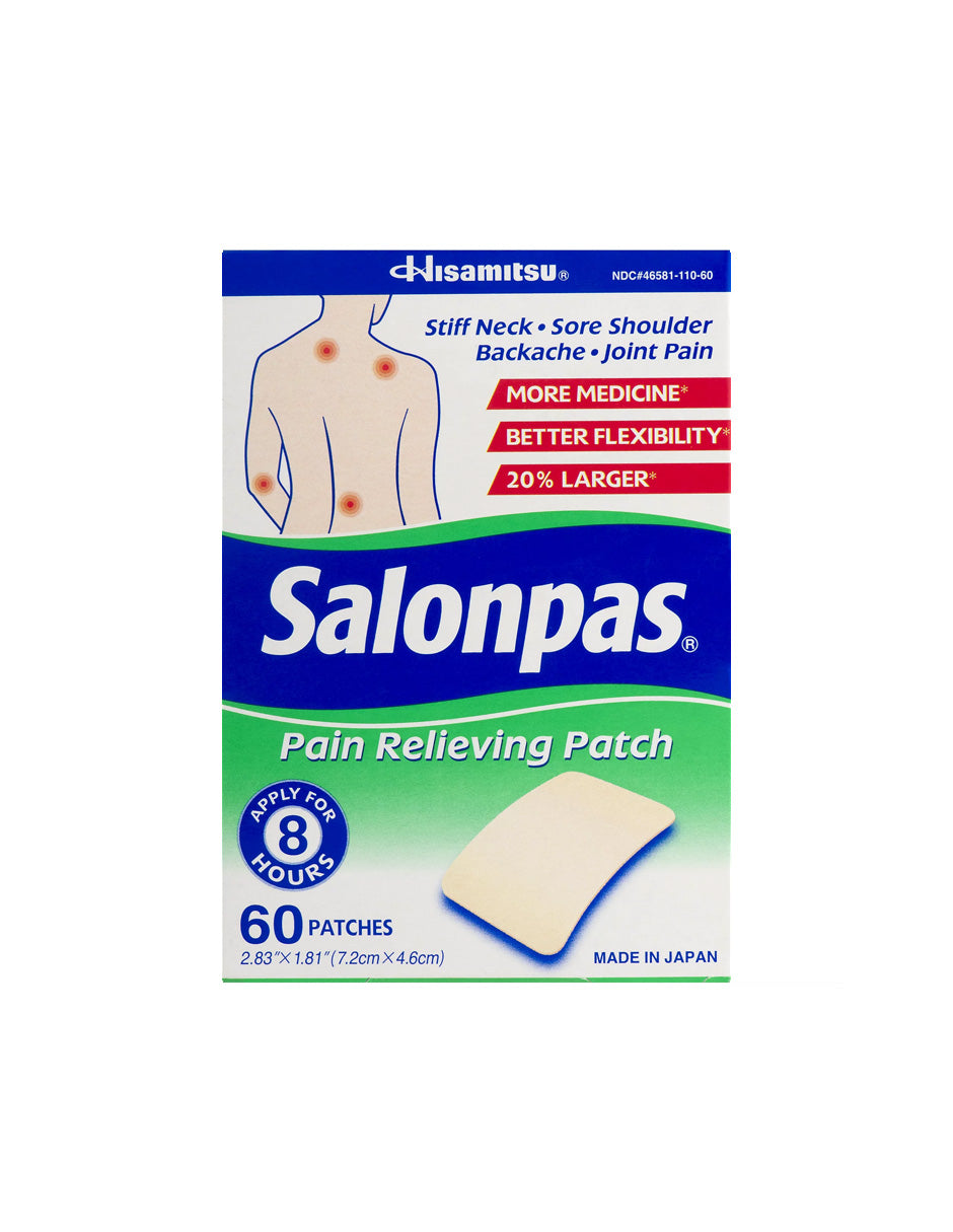 Parche para aliviar el dolor Salonpas, 60 parches