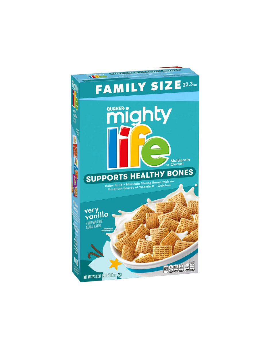 Cereal Mighty Life sabor vainilla, favorece la salud de los huesos 635 gr