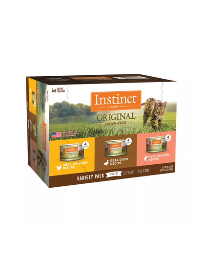 Alimento húmedo para gatos Instinct para todas las etapas de la vida, sin cereales, variedad de unidades, 12 unidades, 1.3 Kg