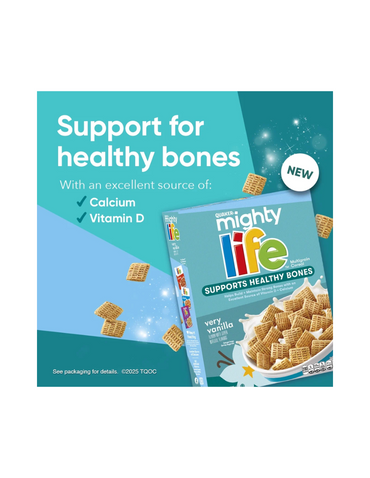 Cereal Mighty Life sabor vainilla, favorece la salud de los huesos 635 gr