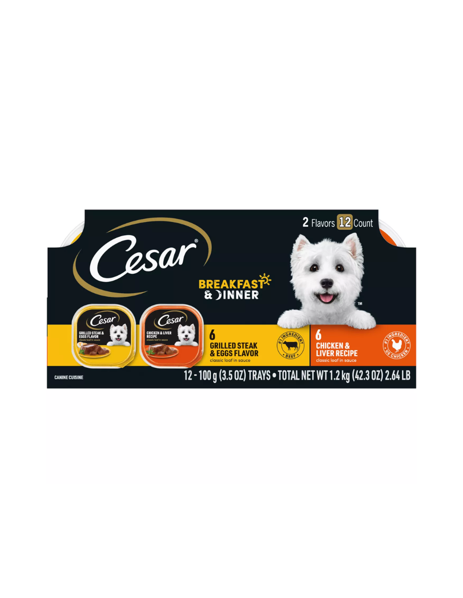 Alimento húmedo para perros adultos Cesar, 12 unidades, variedad