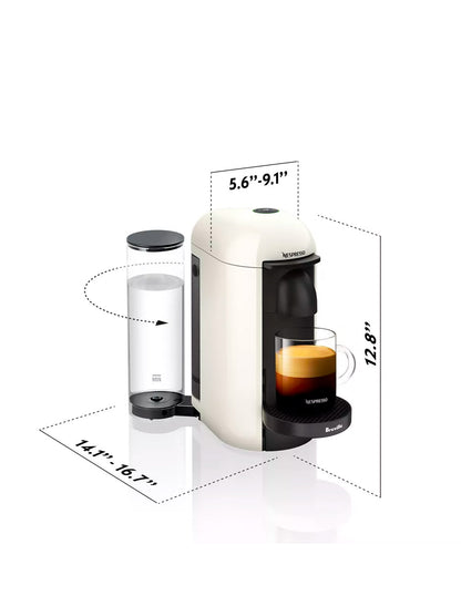 Cafetera monodosis y máquina de café espresso Nespresso VertuoPlus de Breville, color blanco