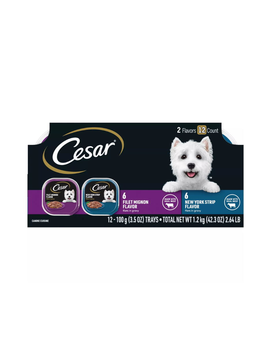 Alimento húmedo para perros adultos Cesar®, 12 unidades, variedad