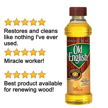 Old English Liquid Furniture Polish, aroma a limón, 16 oz