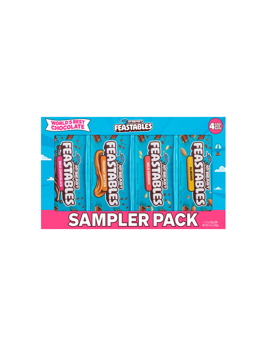 Feastables Mr Beast barras de chocolate 4 pack