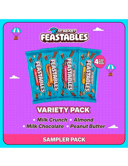 Feastables Mr Beast barras de chocolate 4 pack