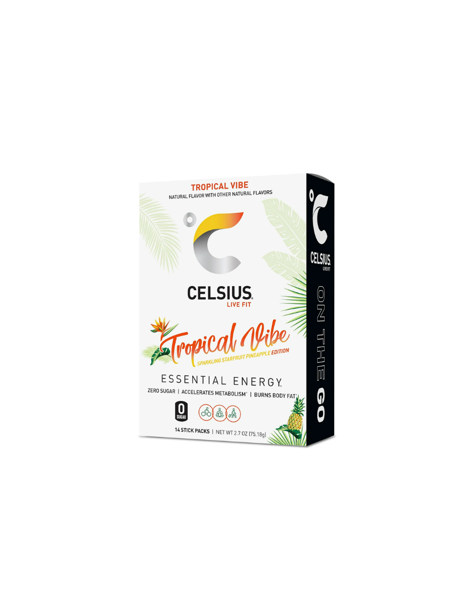 Celsius on-the-go paquetes de polvo de energía esencial 14 pack 5.7g