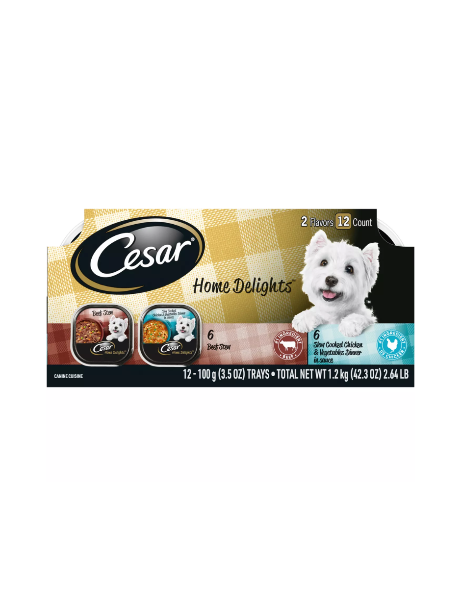 Alimento húmedo para perros adultos Cesar®, 12 unidades, variedad