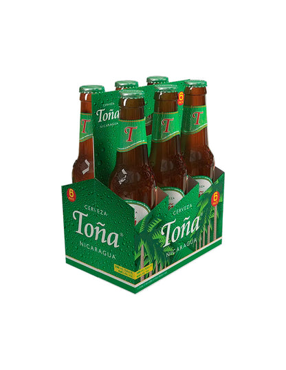 Cerveza Toña Nicaragua 6 pack botella de vidrio 350ml