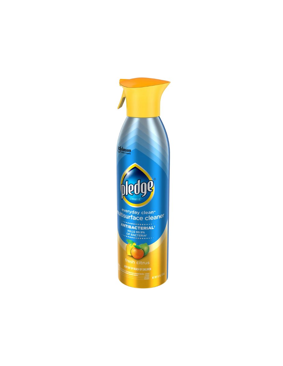 Pledge Limpiador antibacteriano multisuperficie Everyday Clean, aerosol, cítricos frescos 274gr