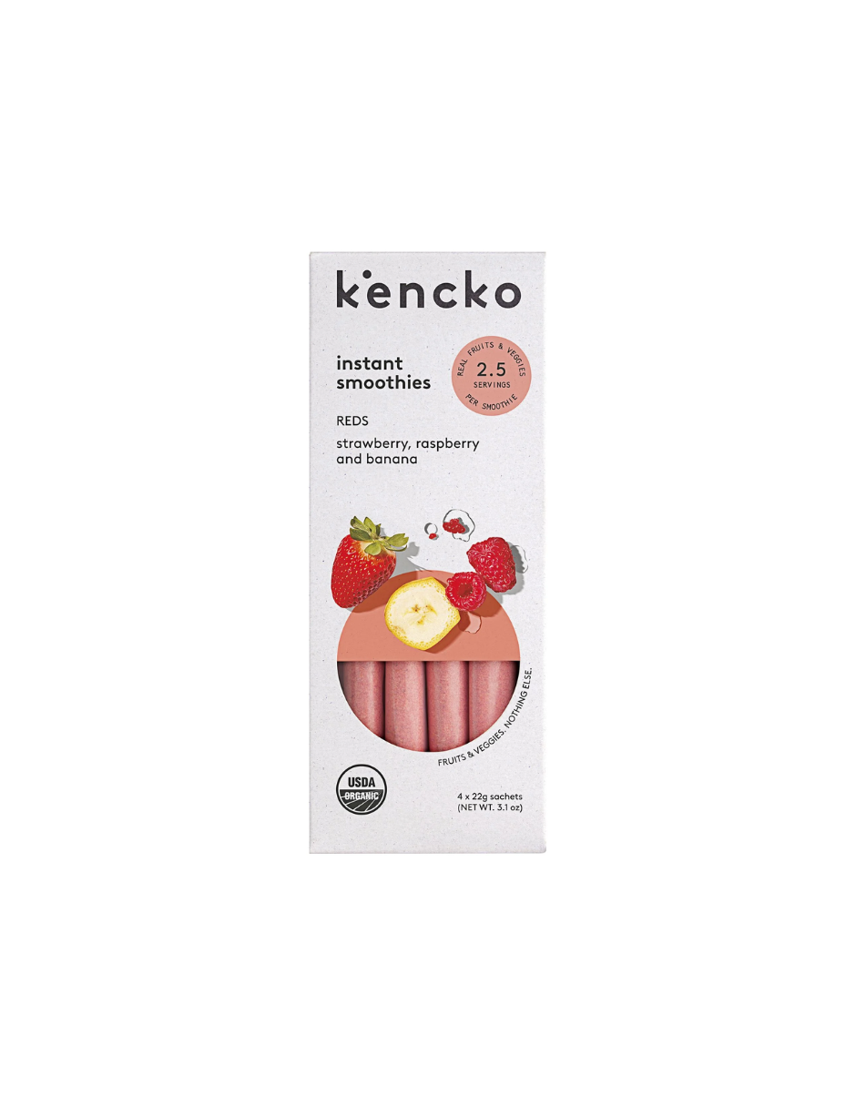 Kencko Batidos instantáneos orgánicos de frutas y verduras en polvo 4 sobres