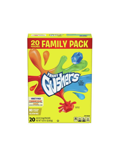 Gushers Bocadillos de frutas con sabores tropicales 20 unidades