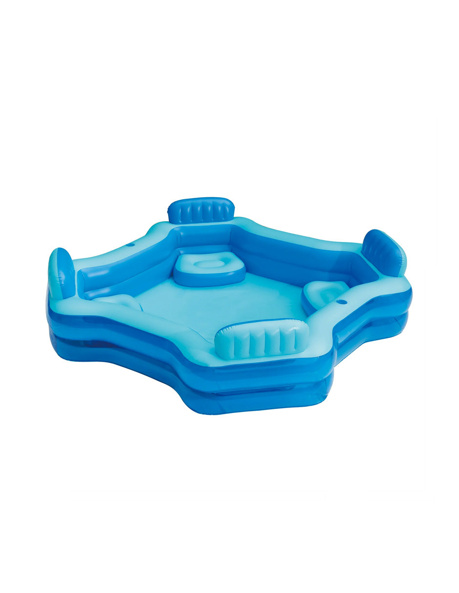 Bluescape Piscina Inflable Familiar, 4 asientos, azul