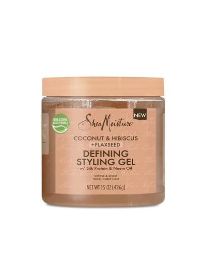 SheaMoisture Gel para el cabello, coco e hibisco Control del encrespamiento sin parabenos para cabello rizado 426gr