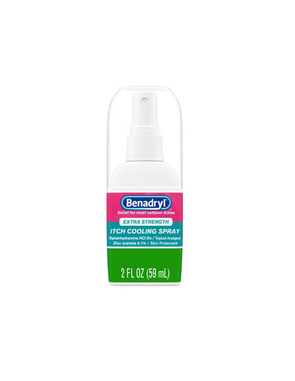 Benadryl Spray refrescante antipicazón extra fuerte, tamaño de viaje, 59ml