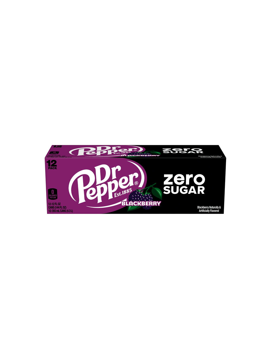 Dr pepper Blackberry 12 latas de 355ml