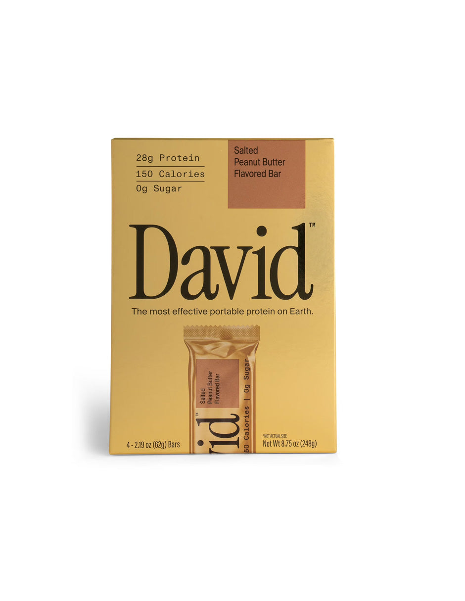 Barras de Proteína David Gold 28g 4 barras (sabor a elegir)