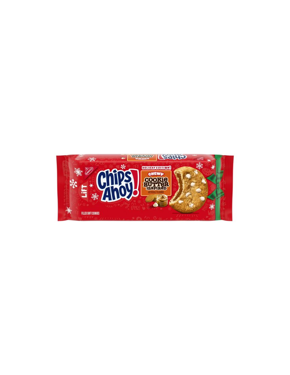 CHIPS AHOY! Galletas suaves Sabor Mantequilla Navideñas Edición Limitada 281 gr