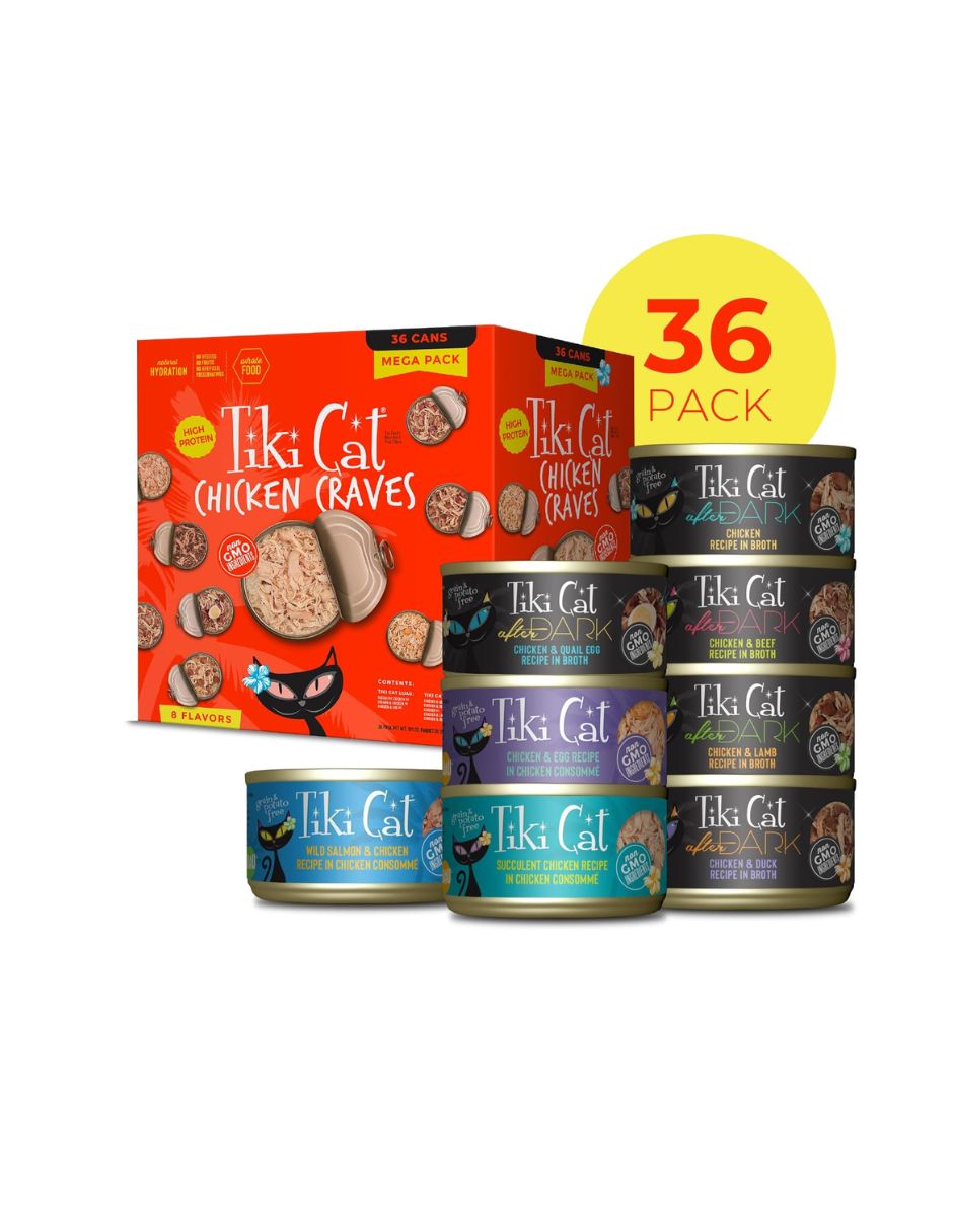 Alimento Húmedo Gato Tiki Cat Pollo 36 Latas