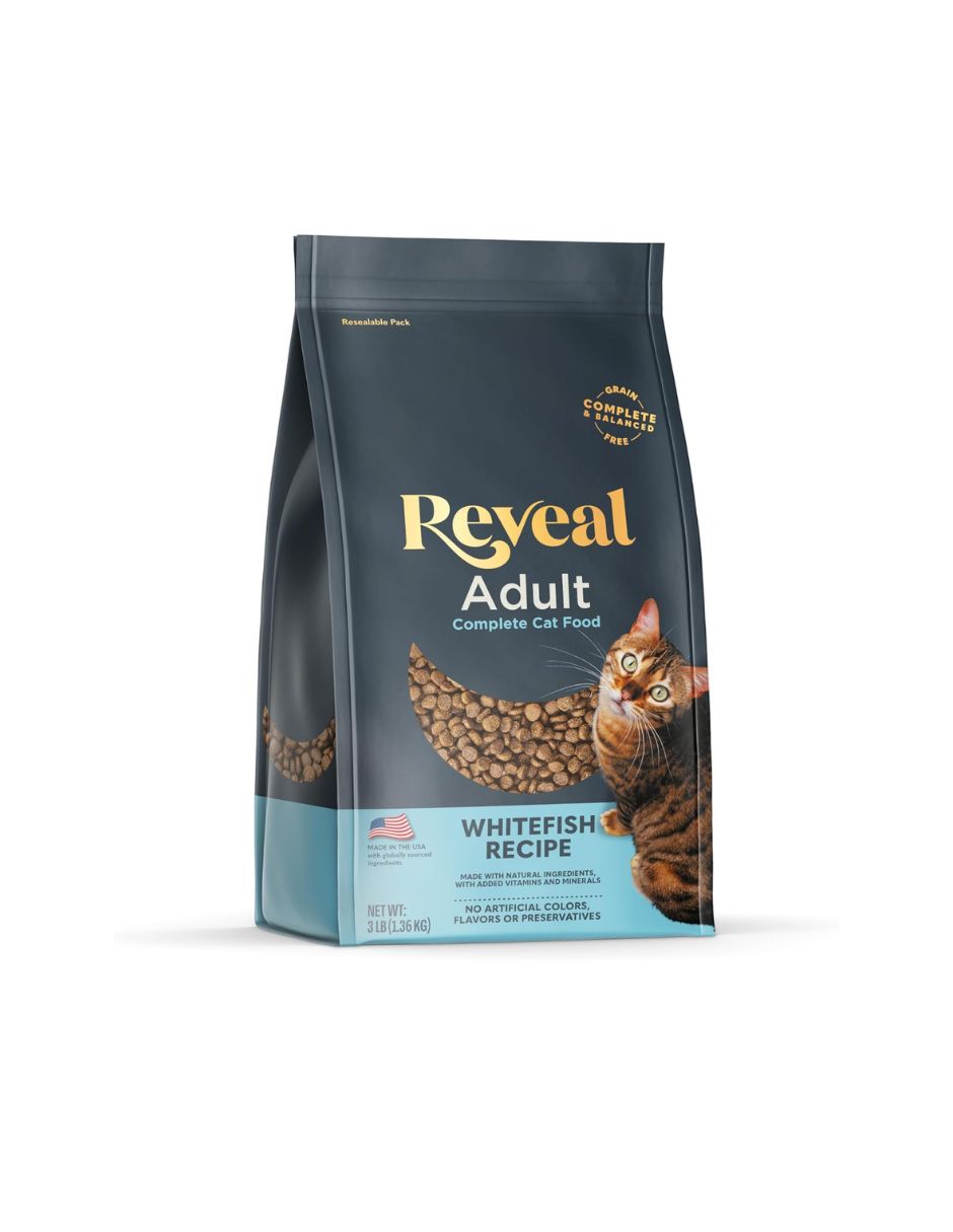 Alimento Seco Gato Reveal Pescado Blanco 1.36 kg