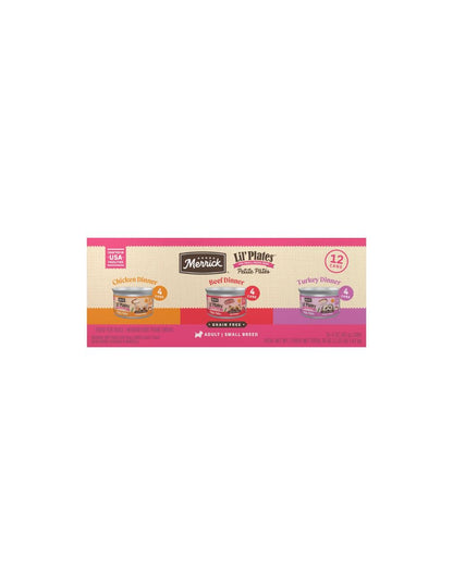 Alimento Húmedo Merrick Lil' Plates para Perros Razas Pequeñas Paté 12 Pack