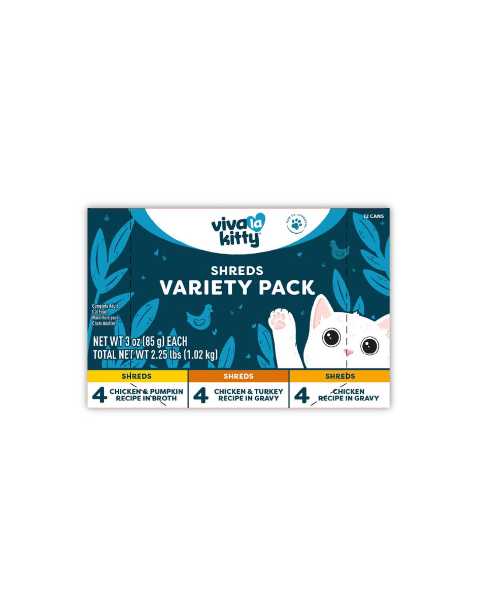 Alimento Húmedo para Gatos Viva La Kitty Adultos Pollo Variado 12 Pack