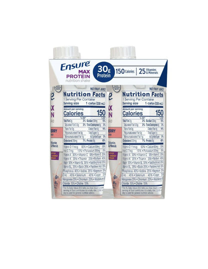 Bebida Proteica Ensure Max Protein Fresa 330ml 4 pack