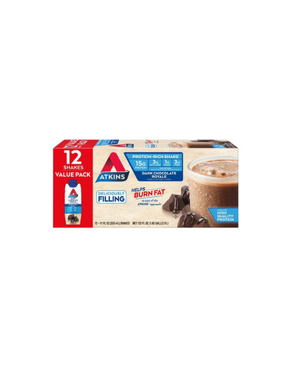 Bebida Proteica Atkins Chocolate Royale Baja en Azúcar 325 ml 12 pack