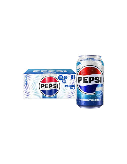 Refresco de Cola Prebiótico Pepsi 8 Latas 355 ml