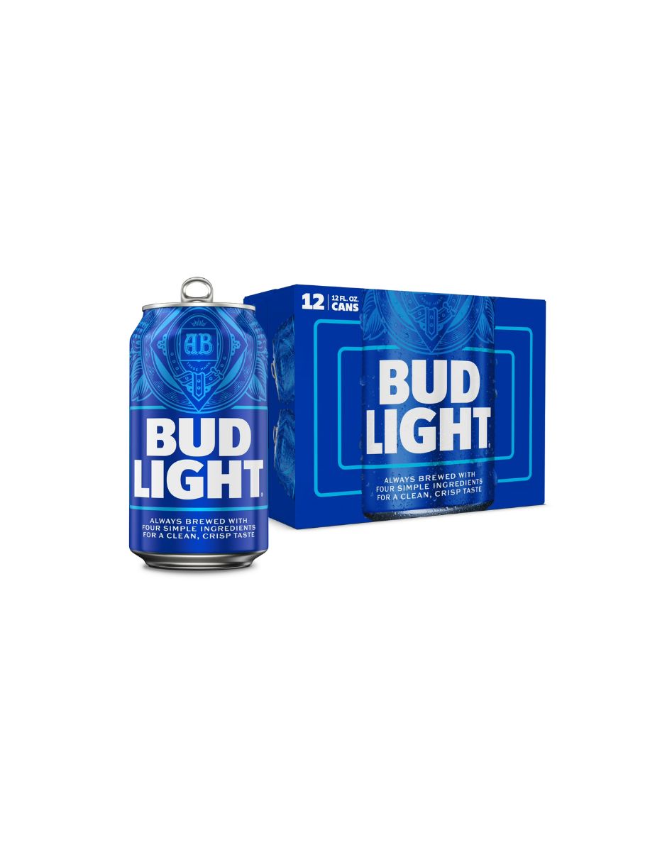 Cerveza Lager Ligera Bud Light 12 Latas 355 ml