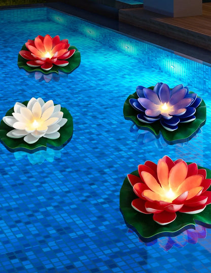 Luces Flotantes Merkury Lirio LED Decoración 4 Piezas