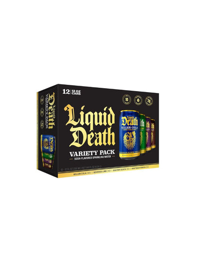 Agua Mineral Saborizada Liquid Death Variado 12 Latas 355 ml