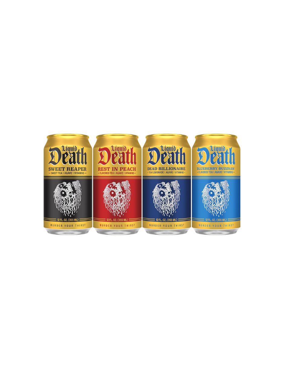 Té Helado Liquid Death Bajo en Calorías 12 Latas 355 ml