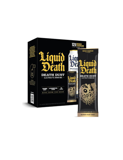 Electrolitos en Polvo Liquid Death Mango 12 Sobres 8 g