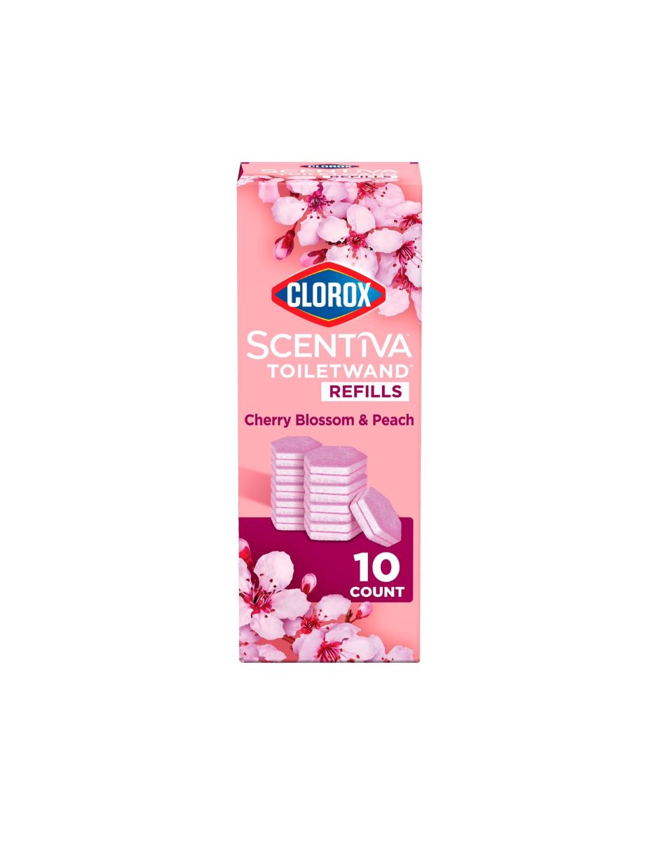Repuestos ToiletWand Clorox Scentiva Flor de Cerezo y Durazno 10 Piezas