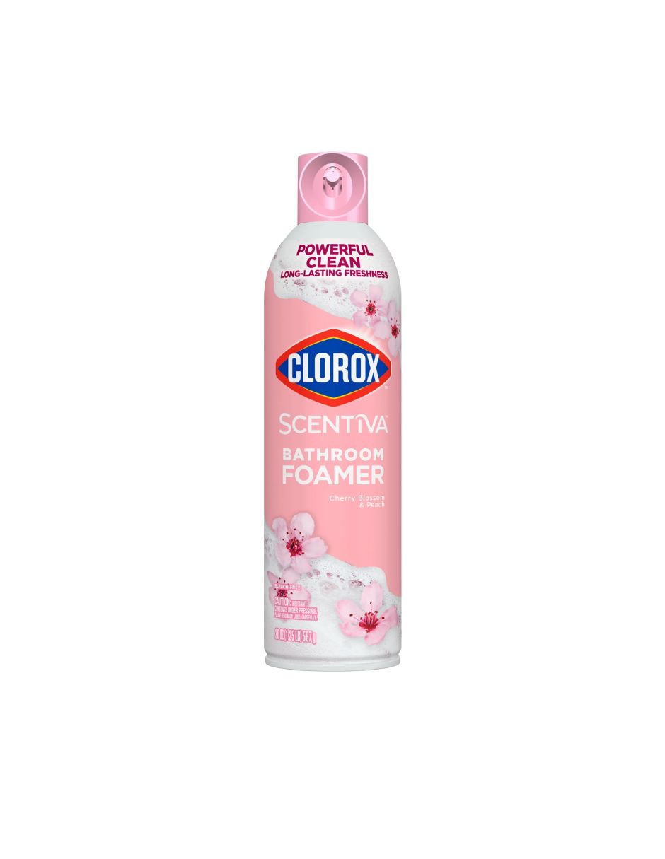 Limpiador Espuma Baño Clorox Scentiva Flor de Cerezo y Durazno 567gr