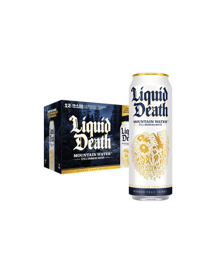 Agua Natural Liquid Death King Size 12 Latas 568 ml