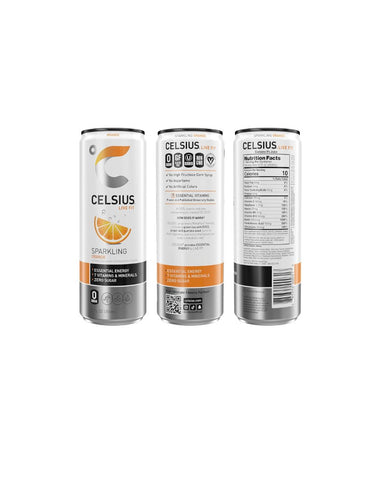 Bebida Energética Celsius Naranja Sin Azúcar 12x355 ml