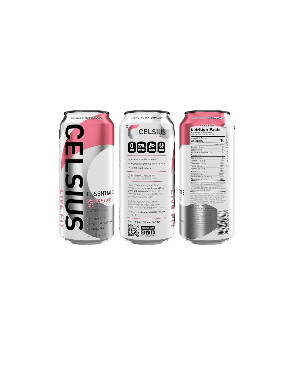 Bebida Energética Celsius Essentials Sandía 12x473 ml
