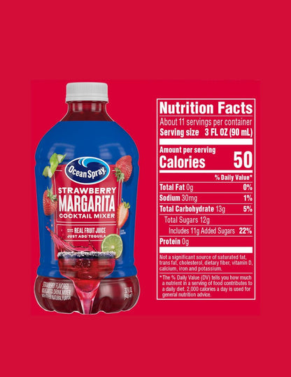 Mezclador Margarita Fresa Ocean Spray 946 ml