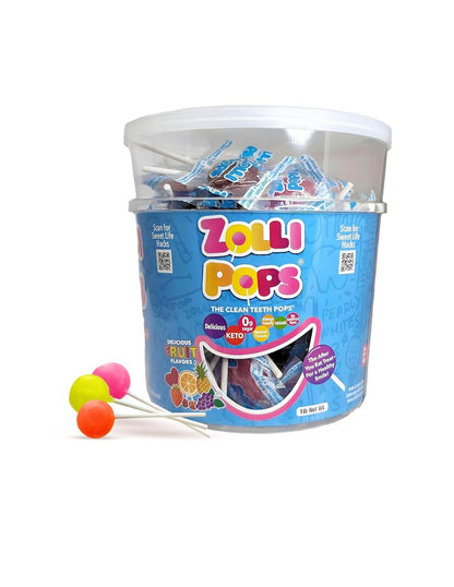 Paletas Sin Azúcar Zollipops Xilitol Sabores 100 Piezas
