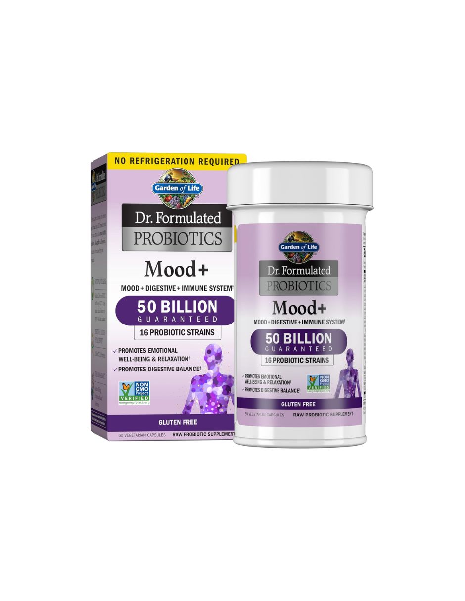 Probióticos Garden of Life Mood+ 50 Billones 60 Cápsulas