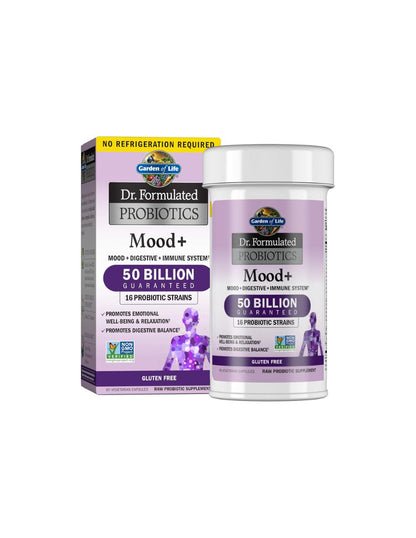Probióticos Garden of Life Mood+ 50 Billones 60 Cápsulas