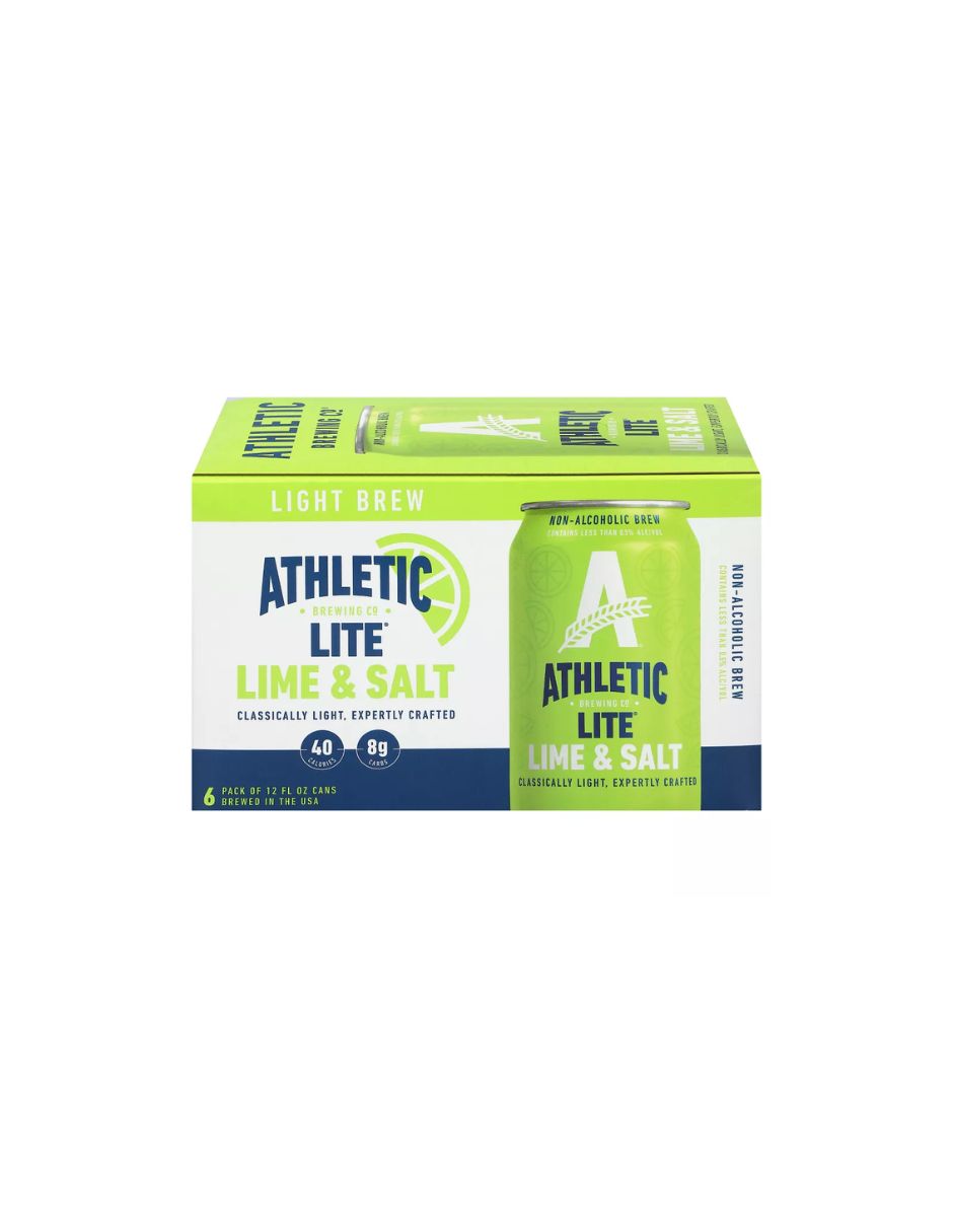 Cerveza Sin Alcohol Athletic Lite Lima Sal 6 pack de 355 ml