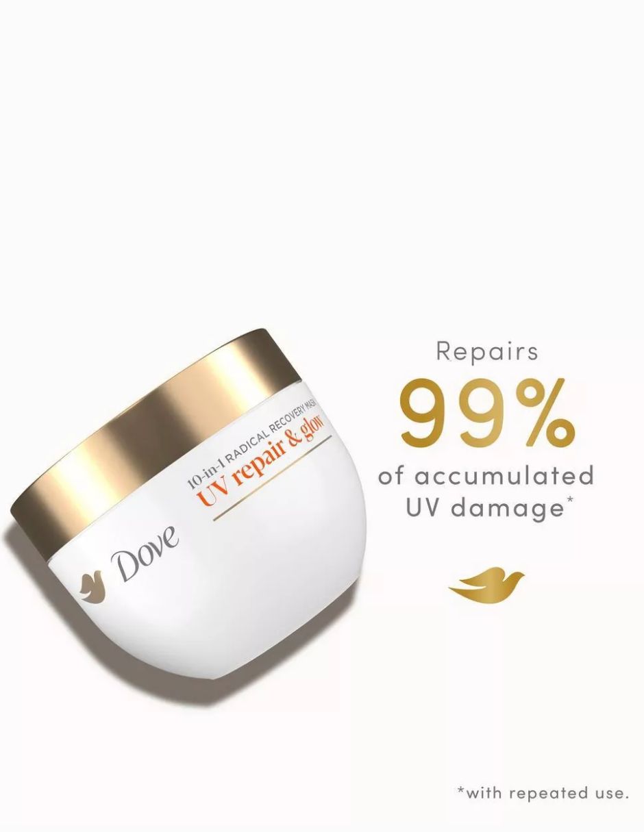 Mascarilla Dove UV Repair Glow 10 en 1 260 g